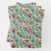 coole Heißluftballons gefliestes Party Geschenkpapier Set (Beispiel)
