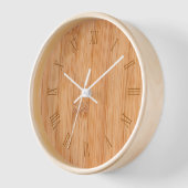 Coole, hellbraune Bambusholz - römische Zahlen Uhr (Winkel)