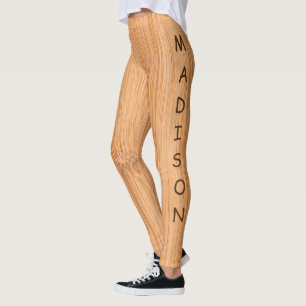 Coole, hellbraune Bambusholzlegierung Leggings
