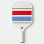 Coole, helle, blaue Streifen Pickleball Schläger (Rückseite)