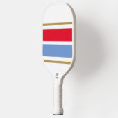Coole, helle, blaue Streifen Pickleball Schläger (Links)