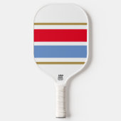 Coole, helle, blaue Streifen Pickleball Schläger (Vorderseite)
