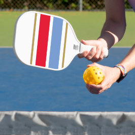 Coole, helle, blaue Streifen Pickleball Schläger