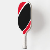 Coole, helle, schwarze Kurven - Roter Hintergrund Pickleball Schläger (Links)