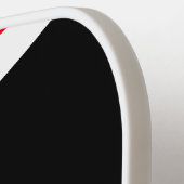 Coole, helle, schwarze Kurven - Roter Hintergrund Pickleball Schläger (Linke Seite)