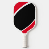 Coole, helle, schwarze Kurven - Roter Hintergrund Pickleball Schläger (Vorderseite)