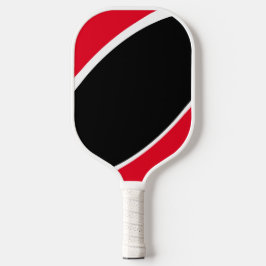 Coole, helle, schwarze Kurven - Roter Hintergrund Pickleball Schläger