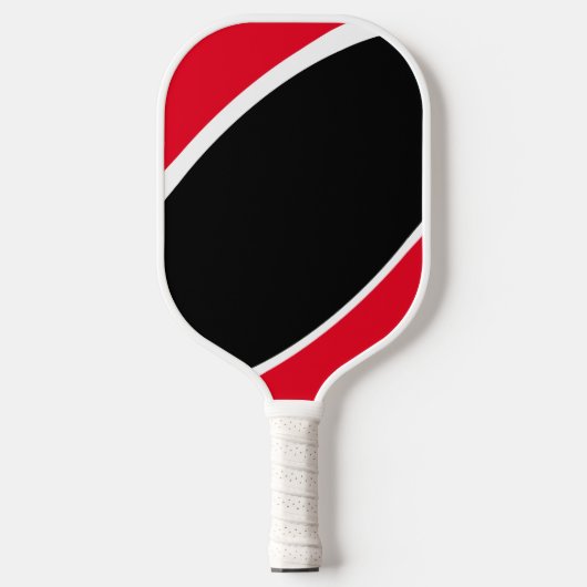 Coole, helle, schwarze Kurven - Roter Hintergrund Pickleball Schläger (Vorderseite)