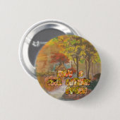 Coole Herbstsaison Vintage Kunst drucken Button (Vorne & Hinten)