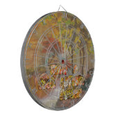 Coole Herbstsaison Vintage Kunst drucken Dartscheibe (Vorderseite Links)