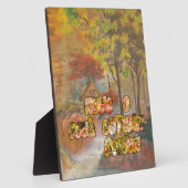 Coole Herbstsaison Vintage Kunst drucken Fotoplatte (Seite)