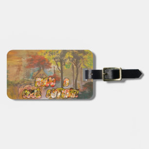 Coole Herbstsaison Vintage Kunst drucken Gepäckanhänger