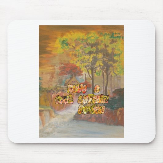 Coole Herbstsaison Vintage Kunst drucken Mousepad (Vorne)