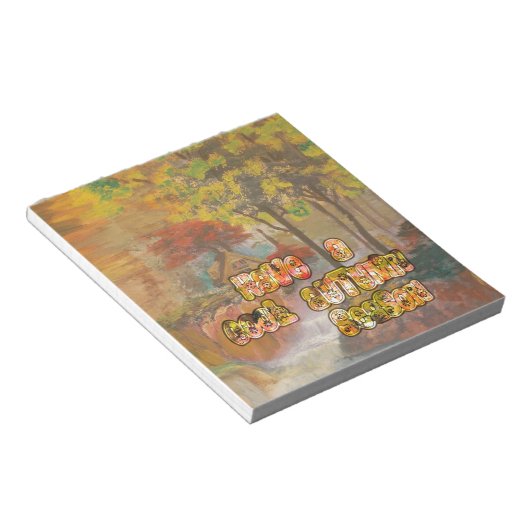 Coole Herbstsaison Vintage Kunst drucken Notizblock (angewinkelt)