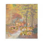Coole Herbstsaison Vintage Kunst drucken Notizblock (Vorderseite)