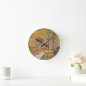 Coole Herbstsaison Vintage Kunst drucken Runde Wanduhr (Zuhause)