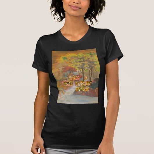 Coole Herbstsaison Vintage Kunst drucken T-Shirt (Vorderseite)