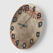 Coole Herrenbaseballmauer Große Wanduhr (Winkel)