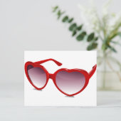 Coole Herzform der Sonnenbrille Postkarte (Stehend Vorderseite)