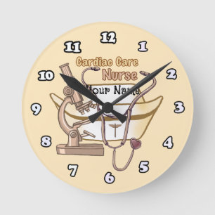 Coole Herzkrankenschwester Runde Wanduhr