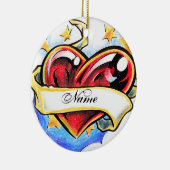 Coole Herztätowierungsverzierung Keramikornament (Rechts)