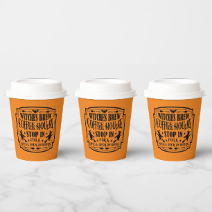coole Hexen brauen Kaffeehaus Halloween Pappbecher
