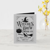 coole Hexenbraue verleiht Halloween-Karte Stimmung Karte (Gelbe Blume)