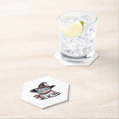 Coole Hexenkatze � Niedliches Halloween Kitty mit  Untersetzer (Vor Ort)