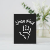 Coole High Five Hand Postkarte (Stehend Vorderseite)