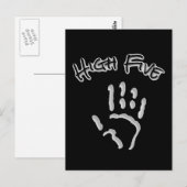Coole High Five Hand Postkarte (Vorne/Hinten)