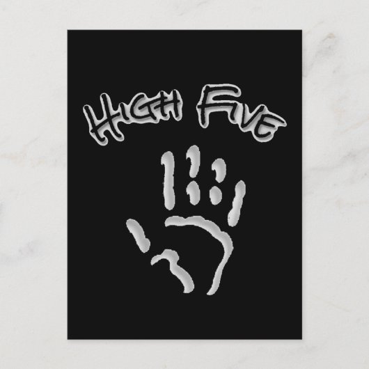 Coole High Five Hand Postkarte (Vorderseite)