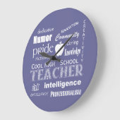 Coole Highschool Lehrer-Attribute+Apple Große Wanduhr (Winkel)