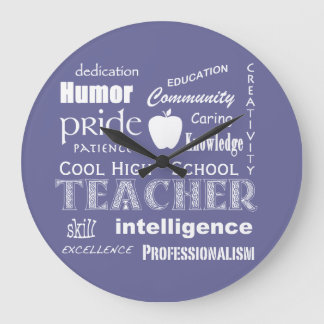 Coole Highschool Lehrer-Attribute+Apple Große Wanduhr