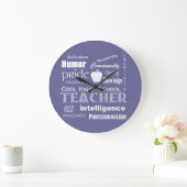 Coole Highschool Lehrer-Attribute+Apple Große Wanduhr (Zuhause)