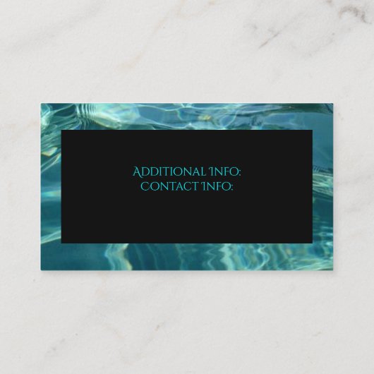 Coole Hintergrundinformation zum Wasser - Visitenk Visitenkarte (Rückseite)