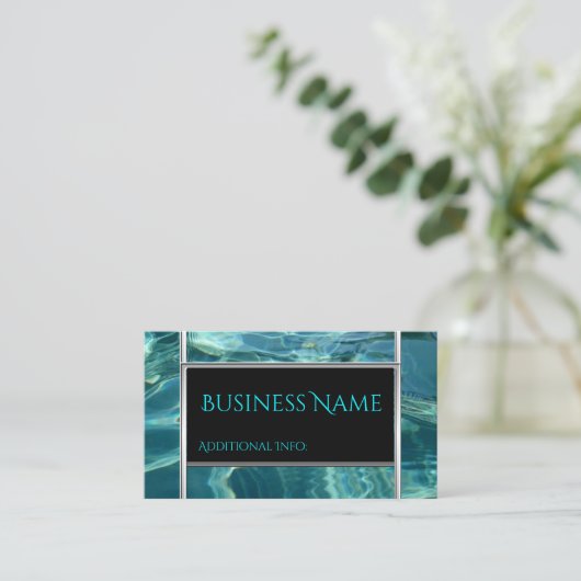 Coole Hintergrundinformation zum Wasser - Visitenk Visitenkarte (Stehend Vorderseite)