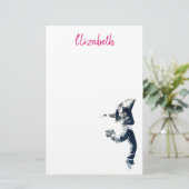 Coole Hip Hop Dancer Girl Illustration Briefpapier (Stehend Vorderseite)