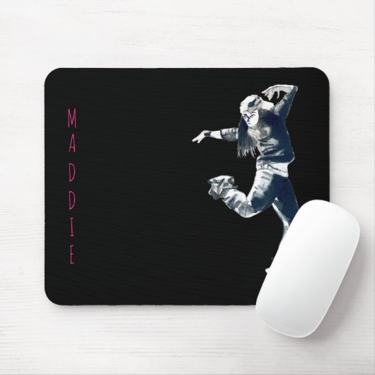 Coole Hip Hop Dancer Girl Illustration Mousepad (Mit Mouse)