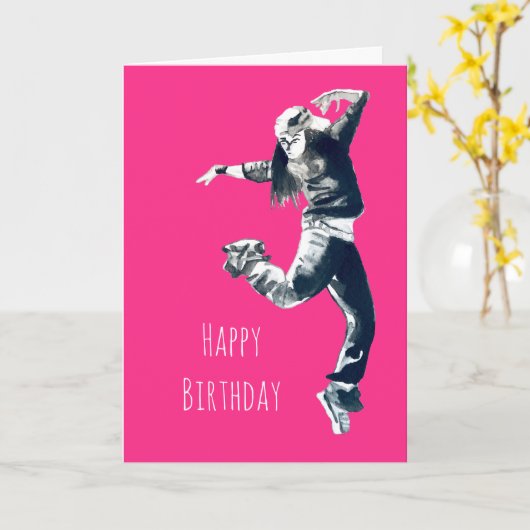 Coole Hip Hop Tänzerkunst Karte (Gelbe Blume)