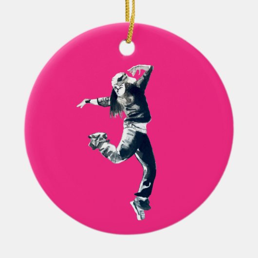 Coole Hip Hop Tänzerkunst Keramik Ornament (Vorne)