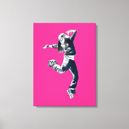 Coole Hip Hop Tänzerkunst Leinwanddruck (Vorderseite)