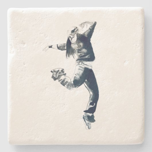 Coole Hip Hop Tänzerkunst Steinuntersetzer (Vorderseite)