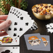 Coole Hipster-Bulldogge Spielkarten (In Situ)
