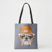 Coole Hipster-Bulldogge Tasche (Vorderseite)