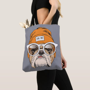 Coole Hipster-Bulldogge Tasche