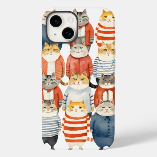 COOLE HIPSTER CATS Case-Mate iPhone HÜLLE (Rückseite)