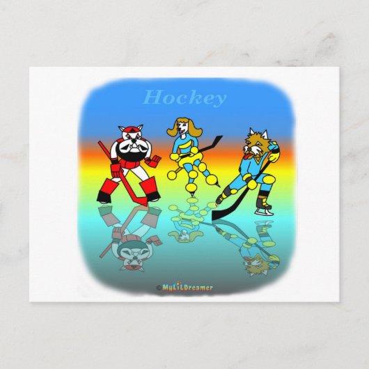 Coole Hockey-Geschenke für Kinder Postkarte (Vorderseite)