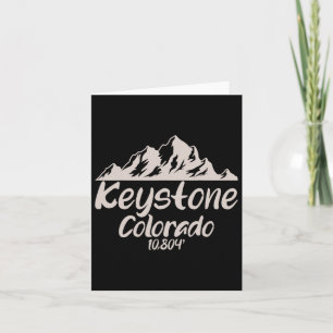 Coole Höhenlage Keystone Colorado T-Shirt Skifahre Karte
