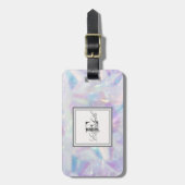 Coole Holografie, Diamant-Monogramm-Personalisiert Gepäckanhänger (Vorderseite vertikal)
