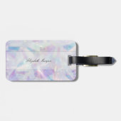 Coole Holografie, Diamant-Monogramm-Personalisiert Gepäckanhänger (Rückseite horizontal)